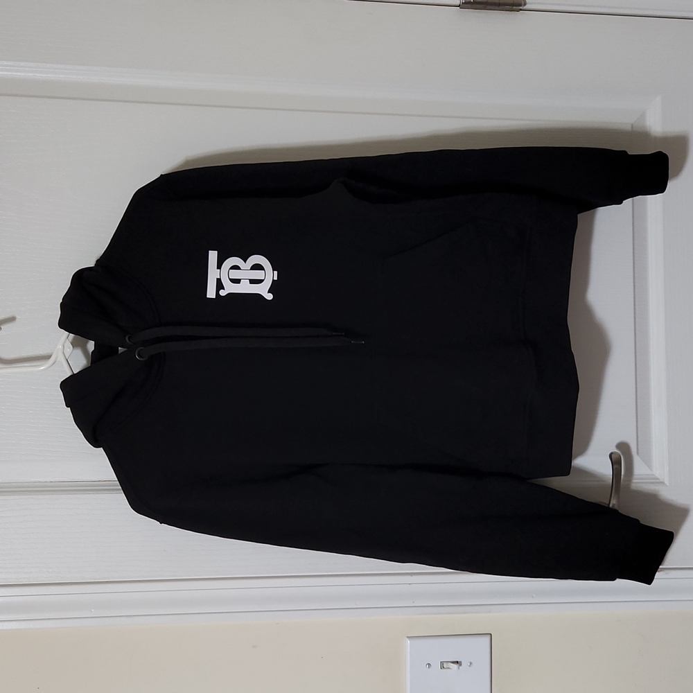 Burberry hoodie, size small, black and white